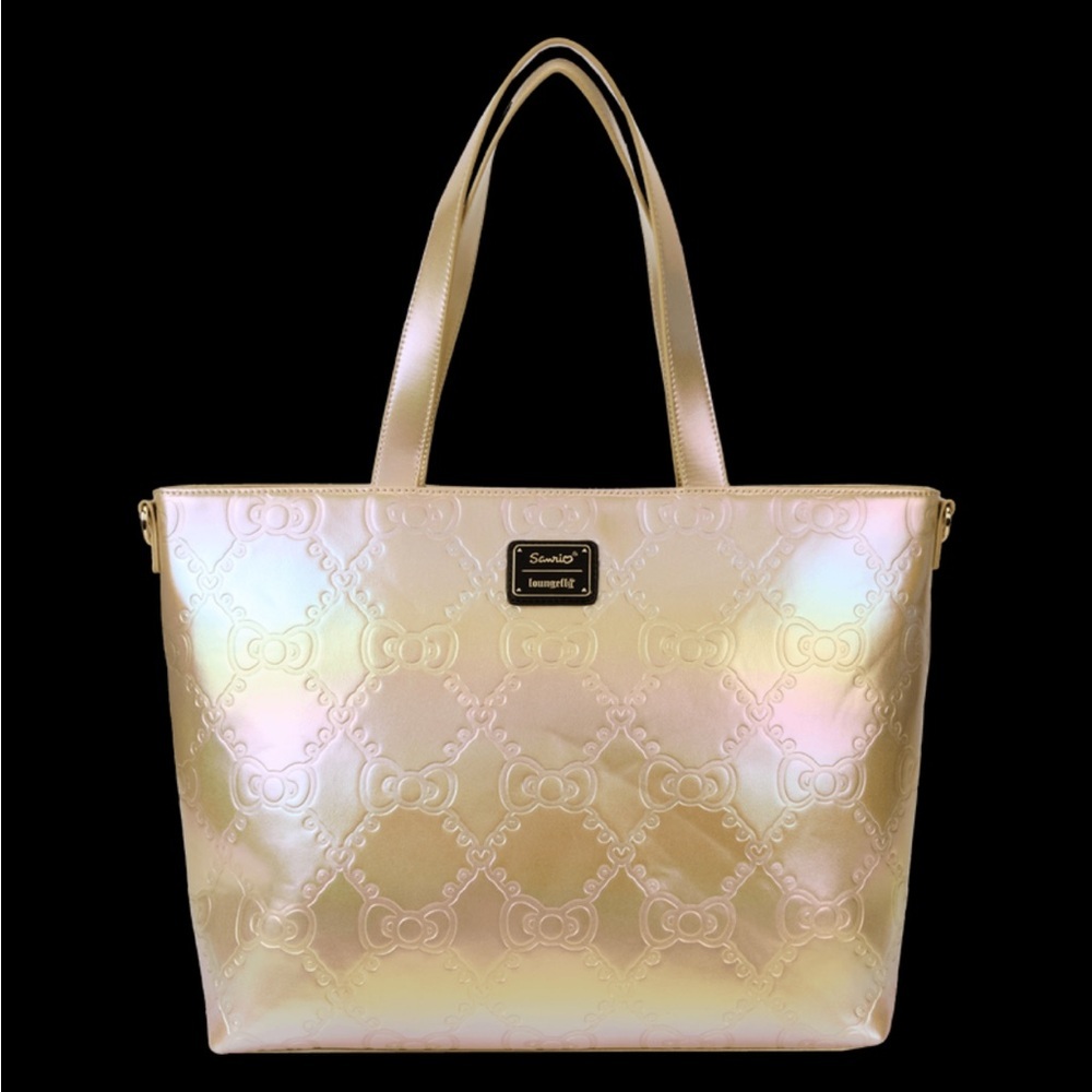 Sanrio Hello Kitty 50th Anniversary Metallic Gold Tote Crossbody Bag & Coin Bag​ - Picture 5 of 6
